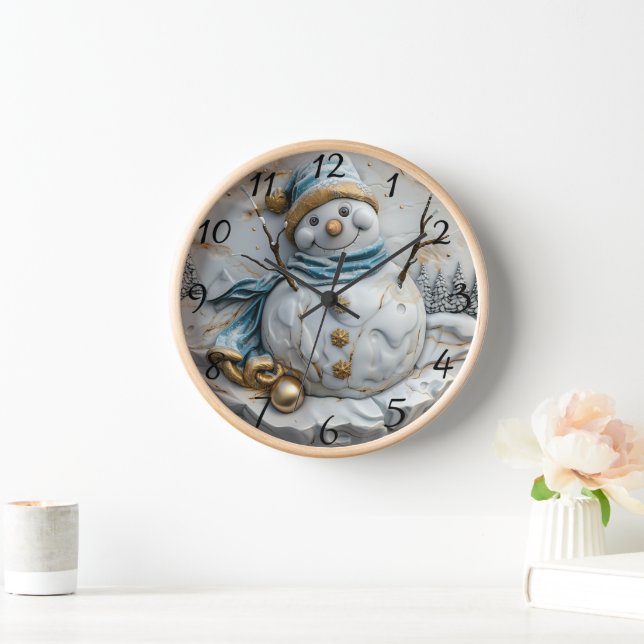 Snowman with Christmas Cheer Clock (Home)