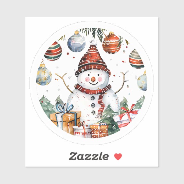 Snowman With Christmas Decor (Sheet)