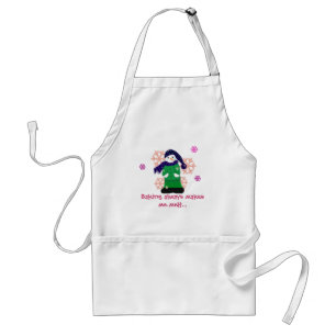 Snowman with Cute Saying Standard Apron