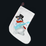 Snowman with Guitar Funny Christmas Stocking<br><div class="desc">Snowman with Guitar Christmas Stockings - MIGNED Painting</div>
