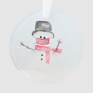 Snowman With Mask 2020 Christmas Acrylic Ornament