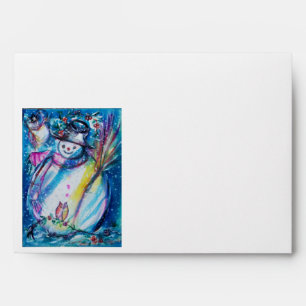 SNOWMAN WITH OWL ENVELOPES