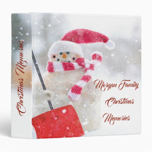 Snowman With Santa Hat  Christmas Memories Binder