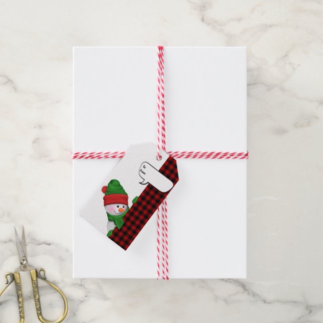 Snowman with Speech Bubble Gift Tags (With Twine)