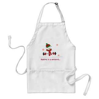 Snowman with Sweet Saying Standard Apron