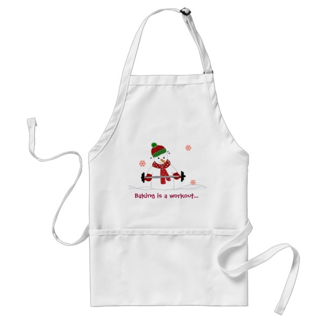 Snowman with Sweet Saying Standard Apron (Front)