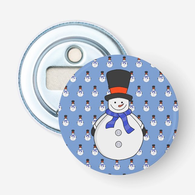 Snowman with top hat bottle opener (Front)