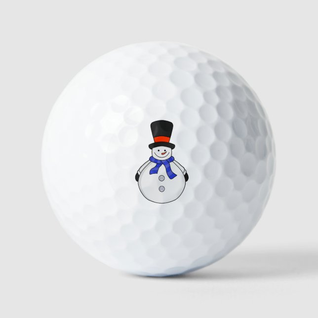 Snowman with top hat golf balls (Front)
