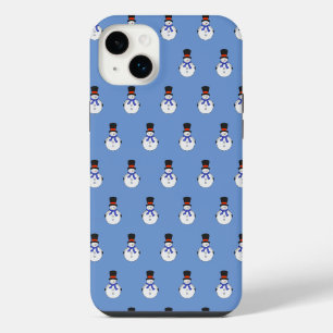 Snowman with top hat iPhone 14 plus case