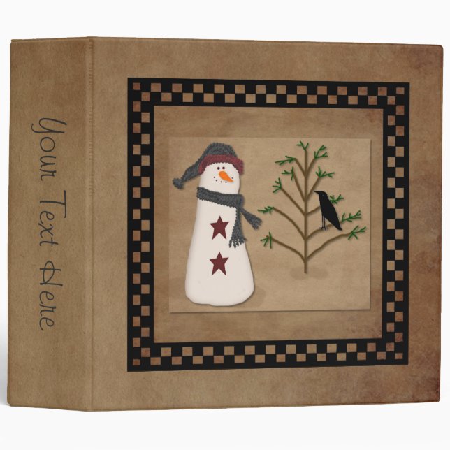 Snowman With Tree Binder (Front/Spine)