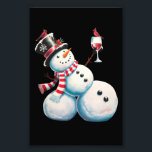 Snowman With Wine Christmas Funny Xmas Gift Photo Print<br><div class="desc">Snowman With Wine Christmas Funny Xmas Gift</div>