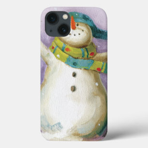 Snowman with Winter Mittens iPhone 13 Case