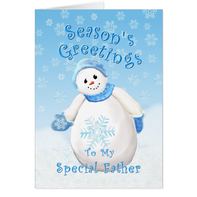Snowman Wonderland pour la carte de Noël Père (Devant)
