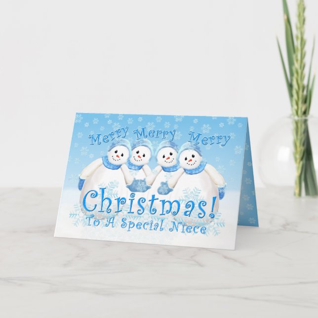 Snowman Wonderland pour la carte Niece (Devant)