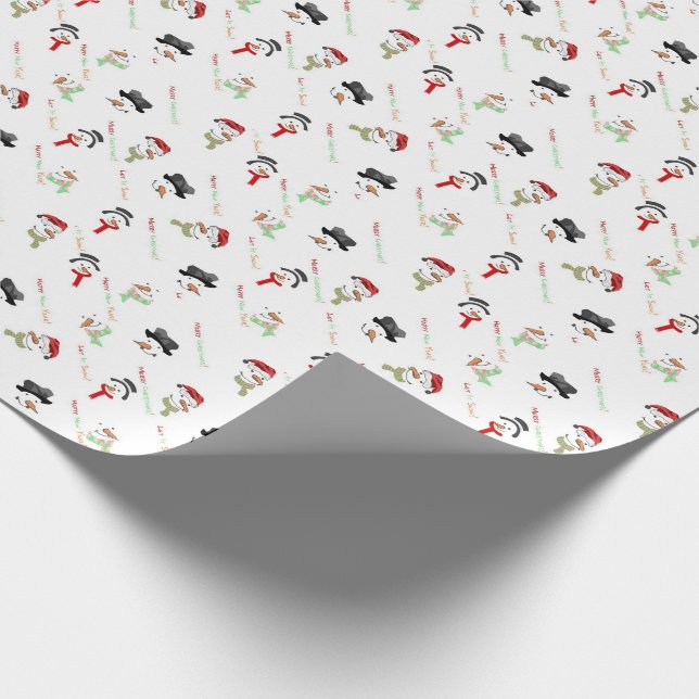 Snowman Wrapping Paper (Corner)