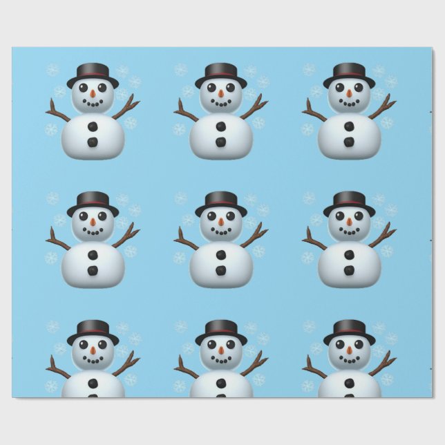 Snowman Wrapping Paper (Flat)
