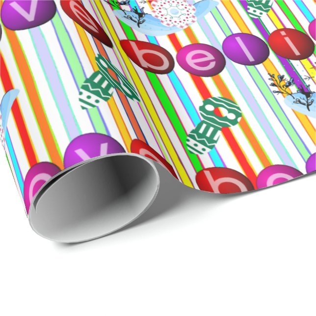 Snowman  Wrapping Paper Believe (Roll Corner)