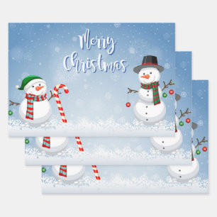  Snowman  Wrapping Paper Sheet