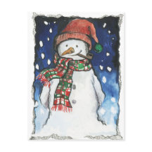 Snowman - Xmas Postcard