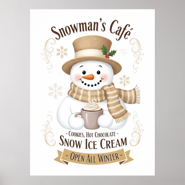 Snowman's Cafe Poster (Front)