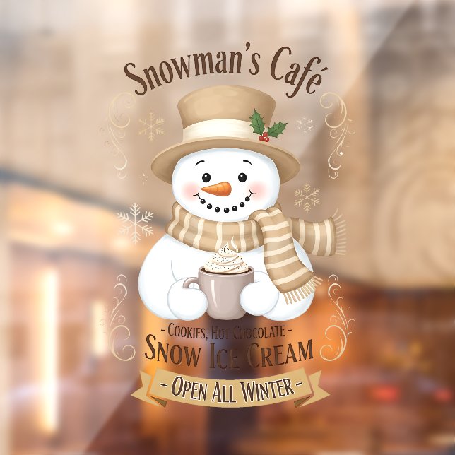 Snowman's Cafe Window Cling (Sheet 2)
