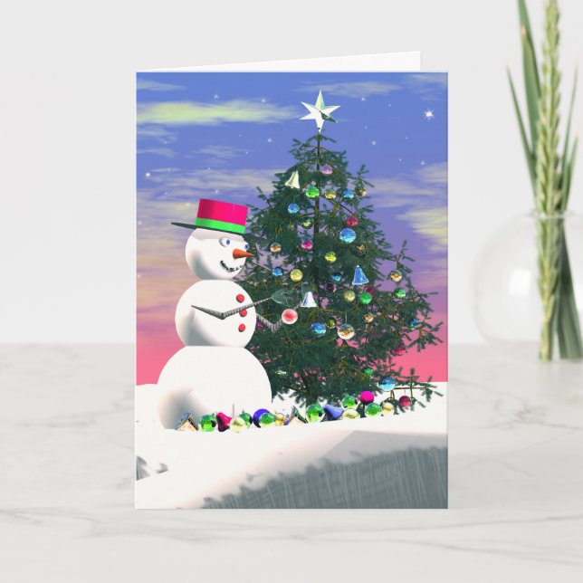 Snowman's Christmas Holiday Card (Front)