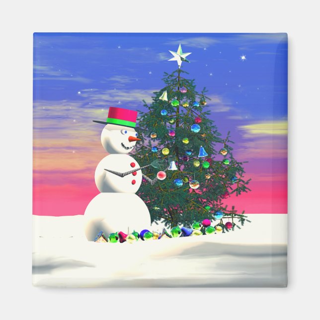 Snowman's Christmas Magnet (Front)