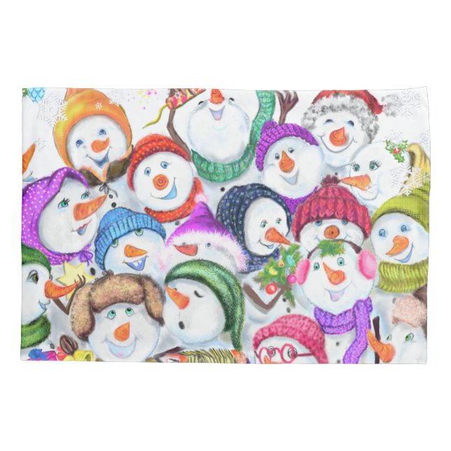 Snowmans Christmas Pillow Case Gift (Back)