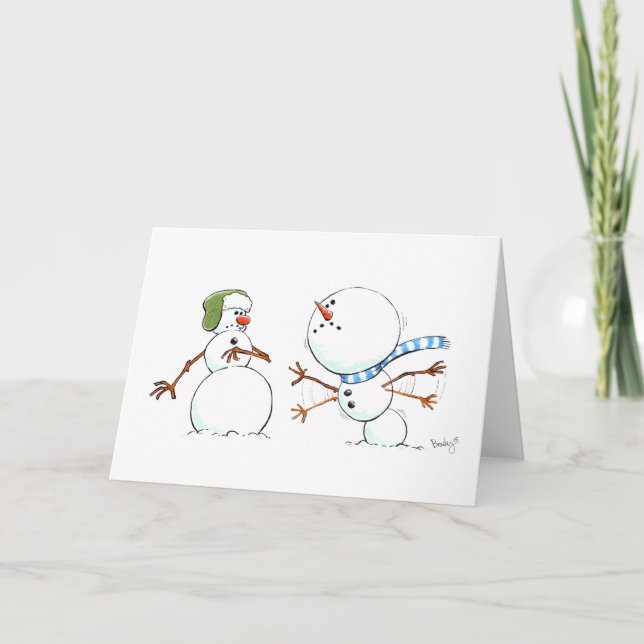 Snowman's Holiday Scramble Card (Front)
