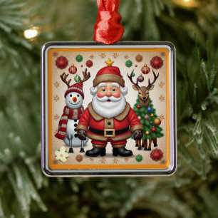 "Snowman's Joy" Metal Ornament