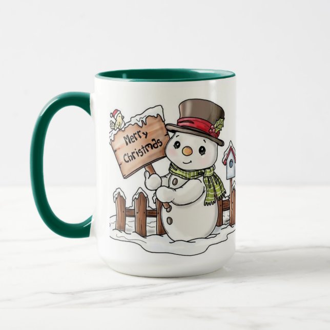Snowman's Merry Christmas Mug (Left)