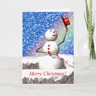 Snowman's Perfect Christmas Day Holiday Card