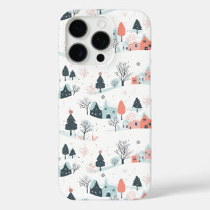 Snowmans & Snowflakes Seamless Pattern iPhone 16 Pro Case