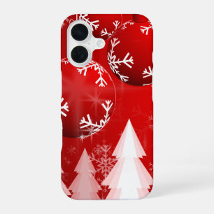 Snowmans & Snowflakes Seamless Pattern iPhone 16 Case