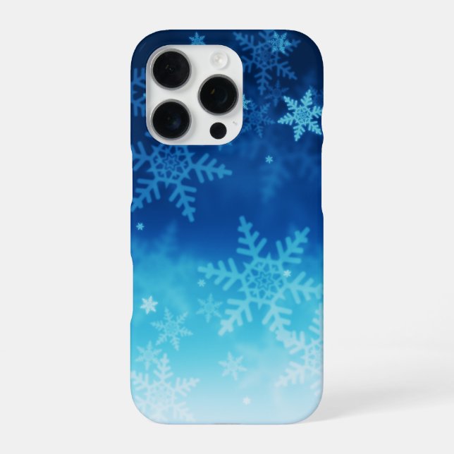 Snowmans & Snowflakes Seamless Pattern iPhone Case (Back)