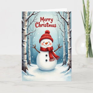 Snowmans Wink Christmas Card