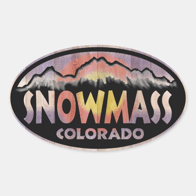 Snowmass Colorado drapeau oval autocollants (Devant)