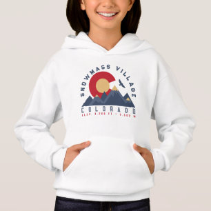 Snowmass Colorado Drapeau Retro Sunset Ski Souveni