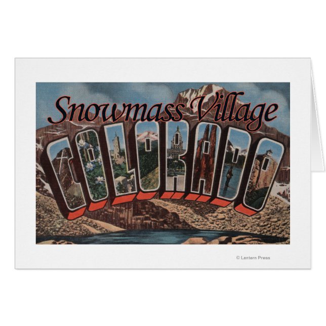 Snowmass, Colorado - Large Letter Scenes (Front Horizontal)