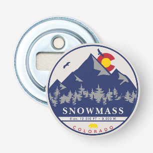 Snowmass Colorado Retro Sunset Ski Souvenirs Bottle Opener