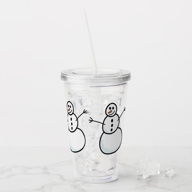 Snowmen Acrylic Tumbler (Front Ice)