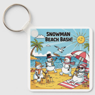 Snowmen Beach Bash Keychain