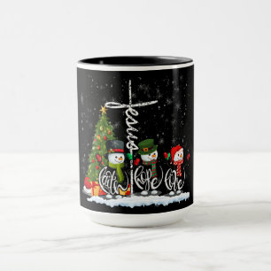 Snowmen Beneath the Tree: A Christmas Message Mug