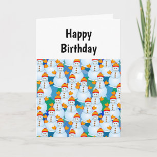 Snowmen Birthday Card