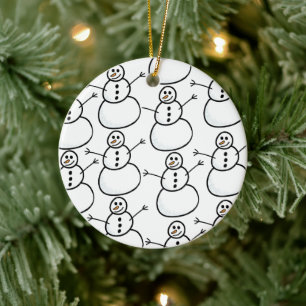 Snowmen Ceramic Ornament