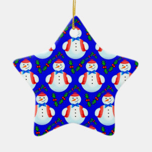 Snowmen Ceramic Ornament
