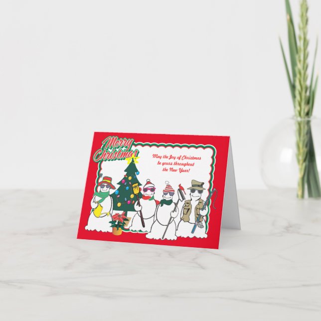 snowmen Christmas card 15 (Front)