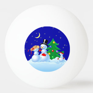 Snowmen Dancing Ping Pong Ball