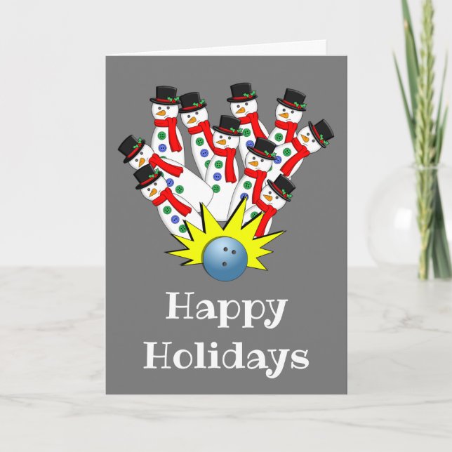 Snowmen du bol de Noël... Grève ! Carte pour les f (Devant)
