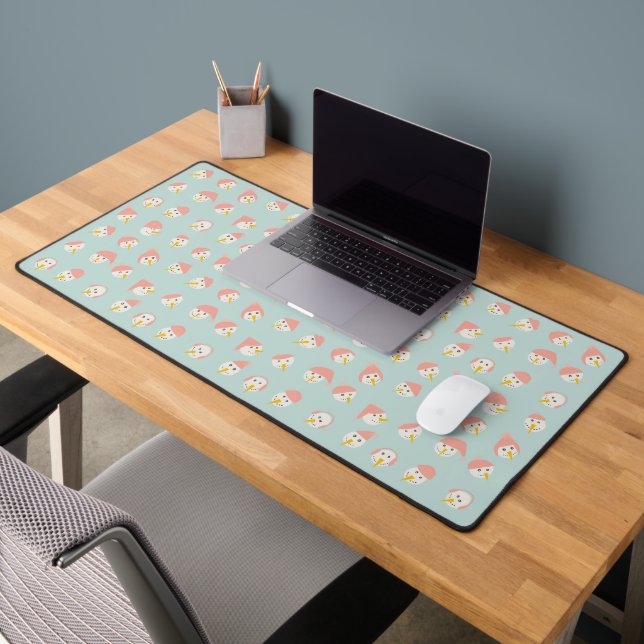 Snowmen Faces with Hats Desk Mat (Office 2)